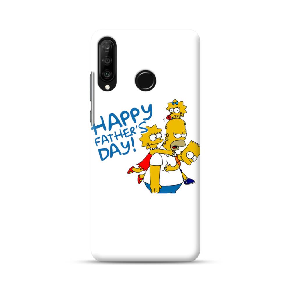 ザ シンプソンズ 父の日のお祝い Huawei P30 Lite ハードケース プリケース