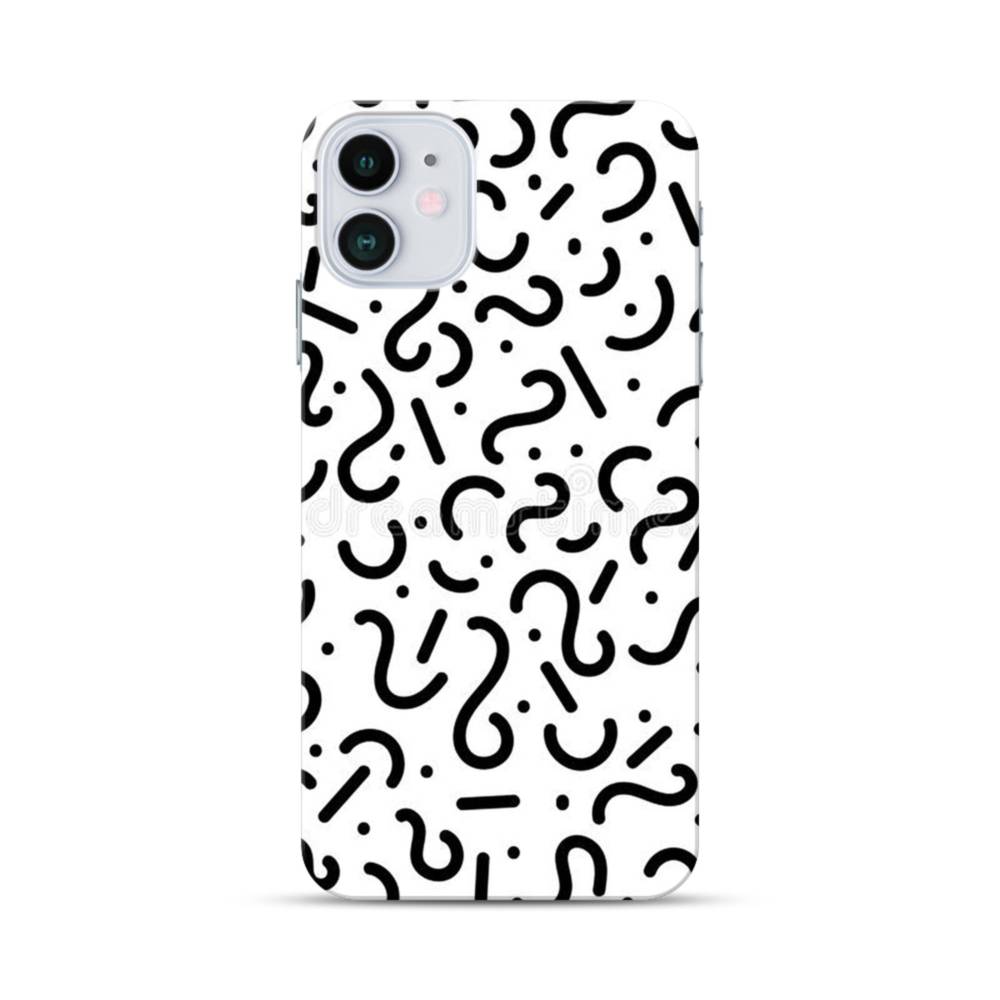 ユニークな白黒系パターン ドッド ライン Iphone 12 Mini ハードケース プリケース