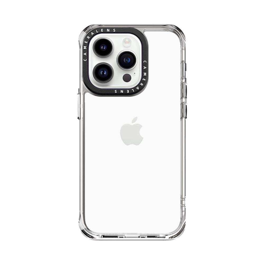 ミックス・マーブル：白＆黒 iPhone 14 Pro クリアケース | プリケース
