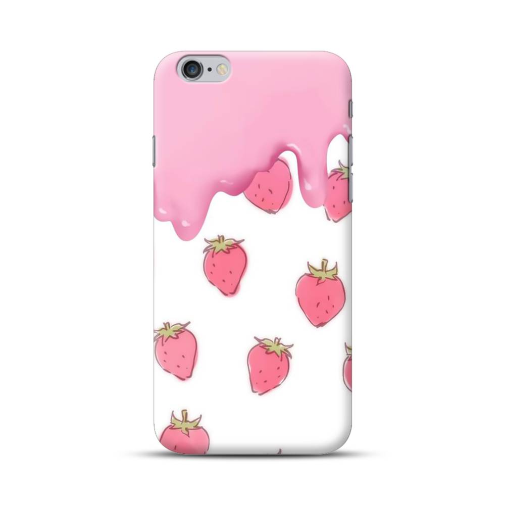 手書き風イチゴ ピンク クリーム Iphone 6s 6 Plus ハードケース プリケース