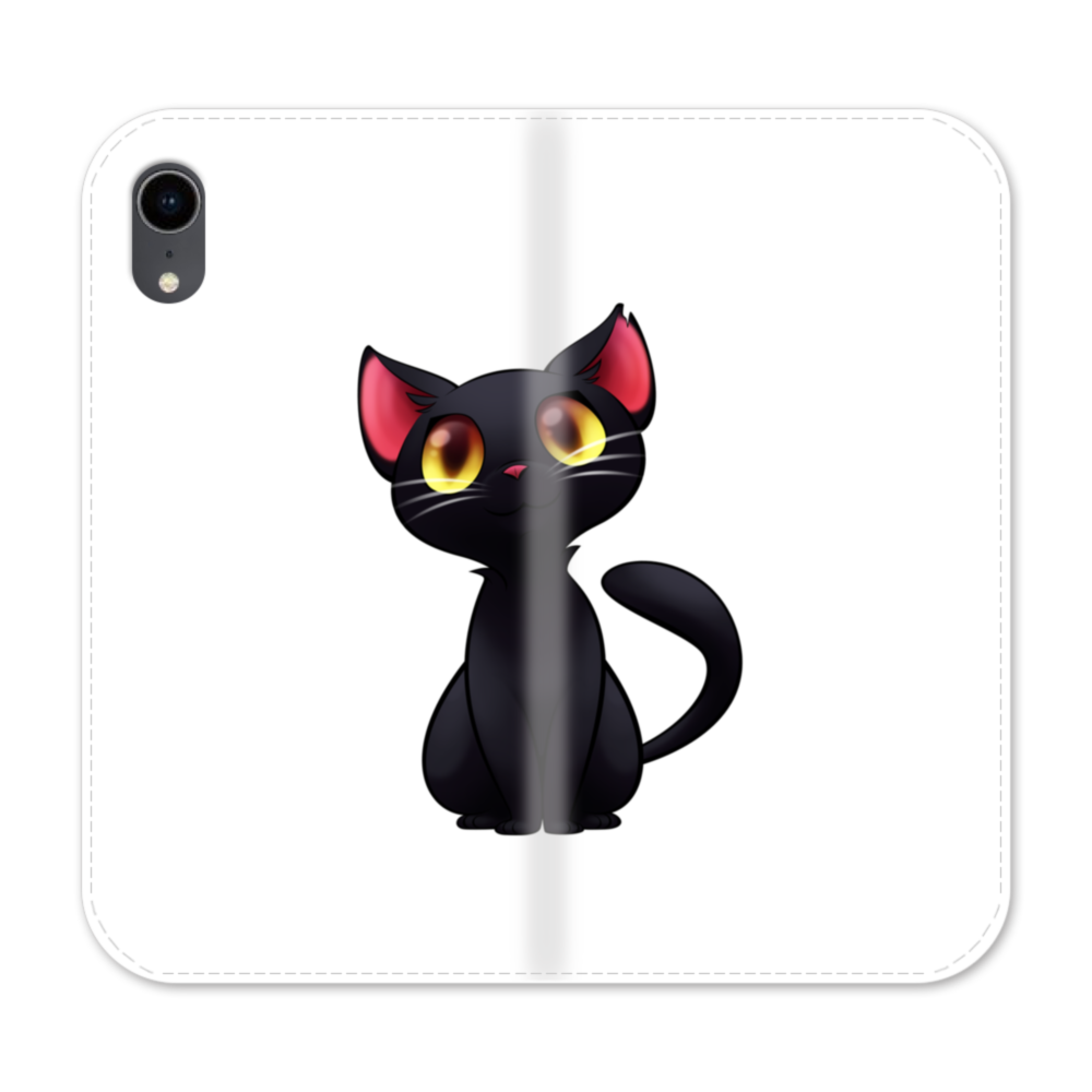 ハニー ペア 可愛い黒猫ちゃん 彼バジョン Iphone Xr 手帳型ケース プリケース