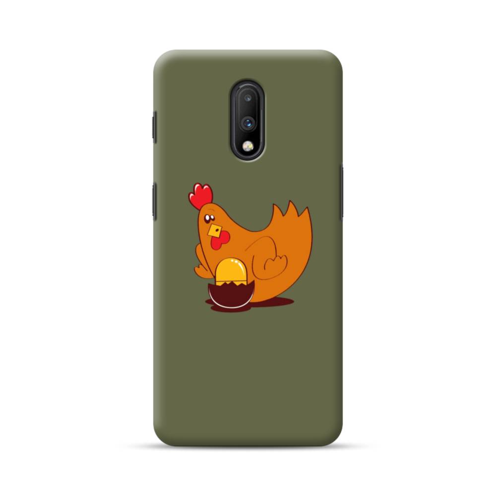 ユニークなイラスト ニワトリ 雄鶏さん ヒヨコちゃん Oneplus 7 ハードケース プリケース