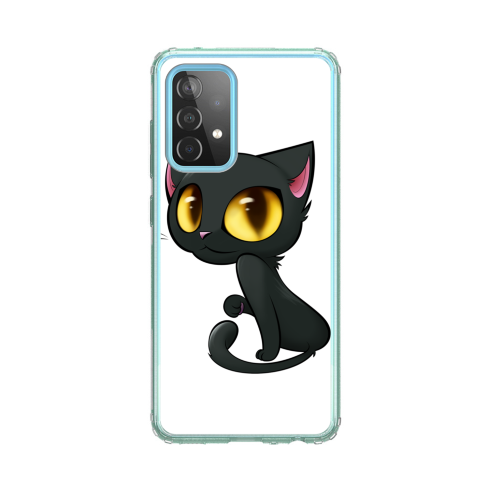 ハニー ペア 可愛い黒猫ちゃん 彼女バジョン Samsung Galaxy A52 5g クリアケース プリケース