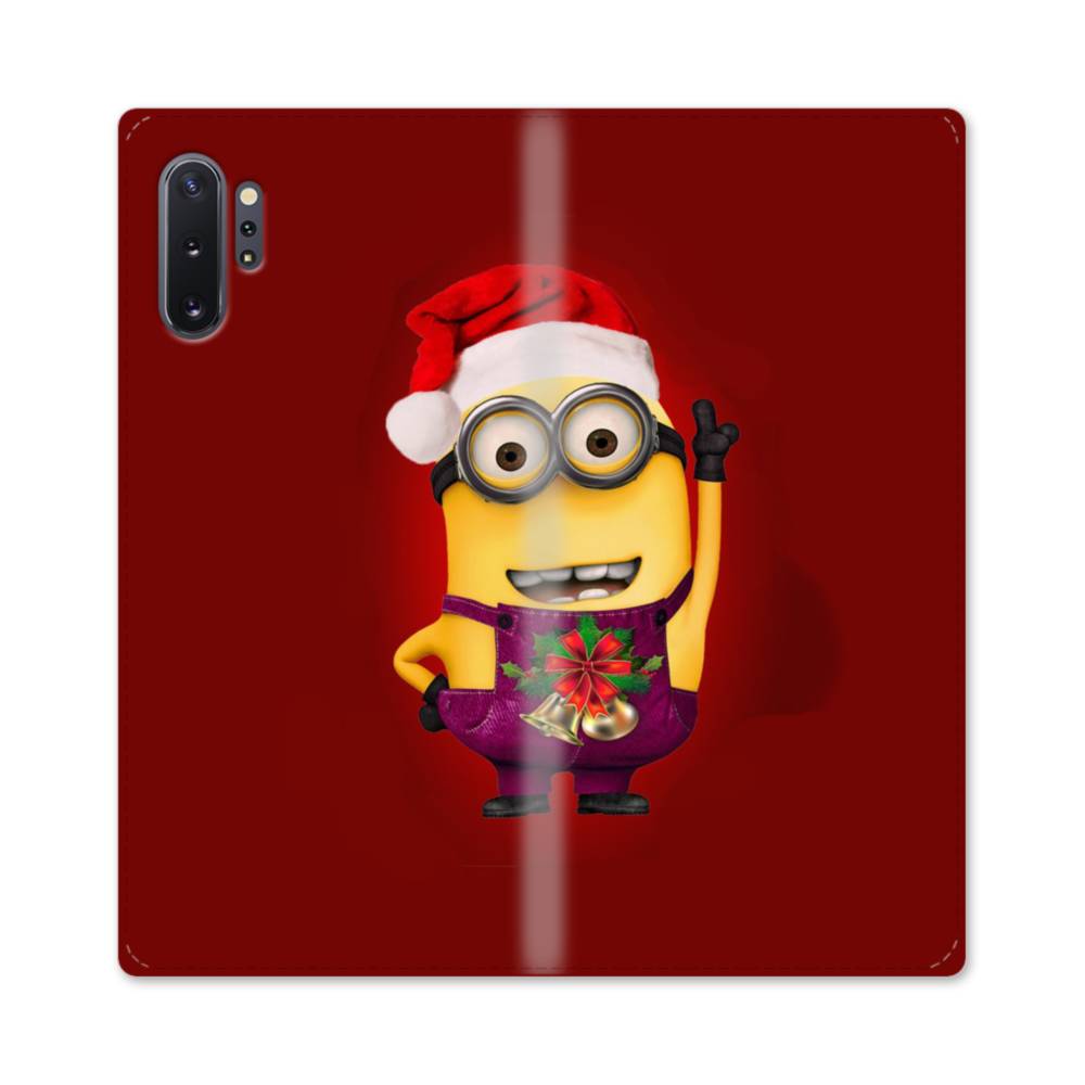 メリー クリスマス かわいいミニオンズ Samsung Galaxy Note10 Plus 手帳型ケース プリケース