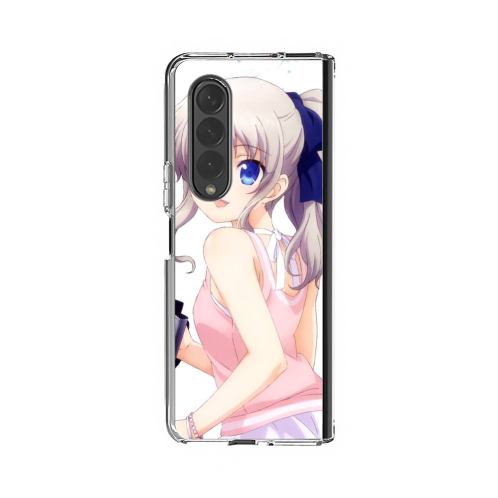 アニメ風：可愛い女の子、こっち見て！ Samsung Galaxy Z Fold 3 5G クリアケース | プリケース