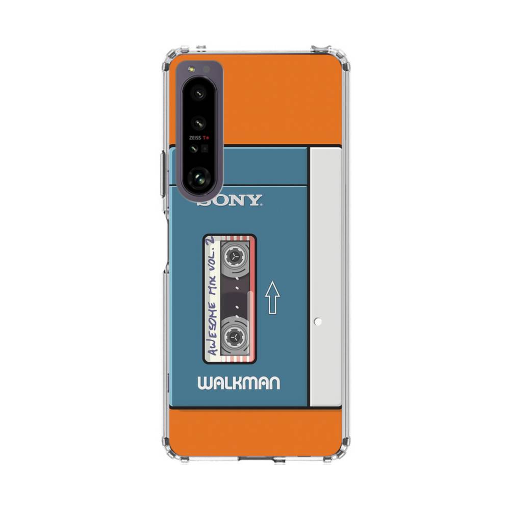 レトロ・カセットテープ ウォークマン Sony Xperia 1 IV クリアケース